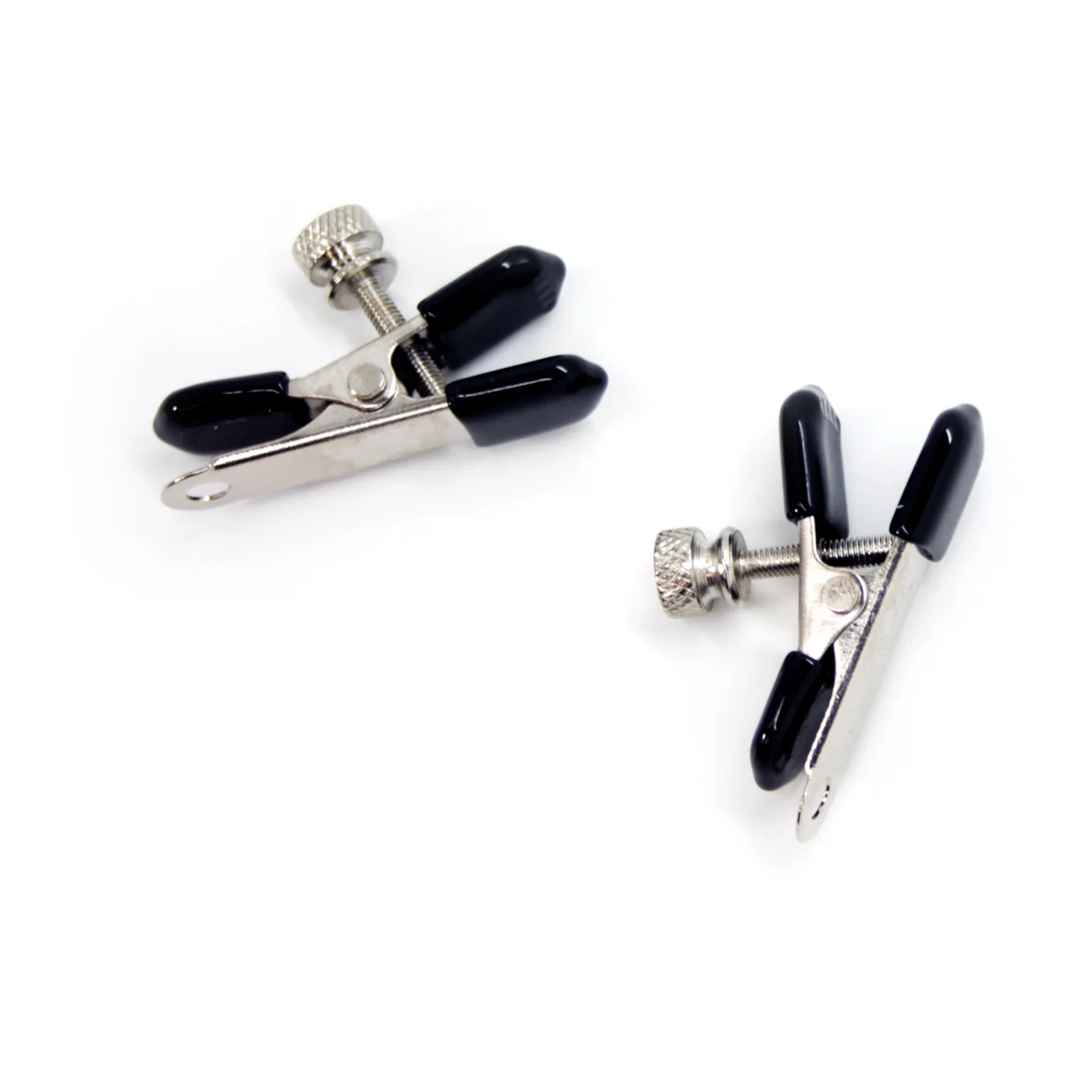 Adjustable Alligator Nipple Clamps with Rubber-Tipped Broad Tips