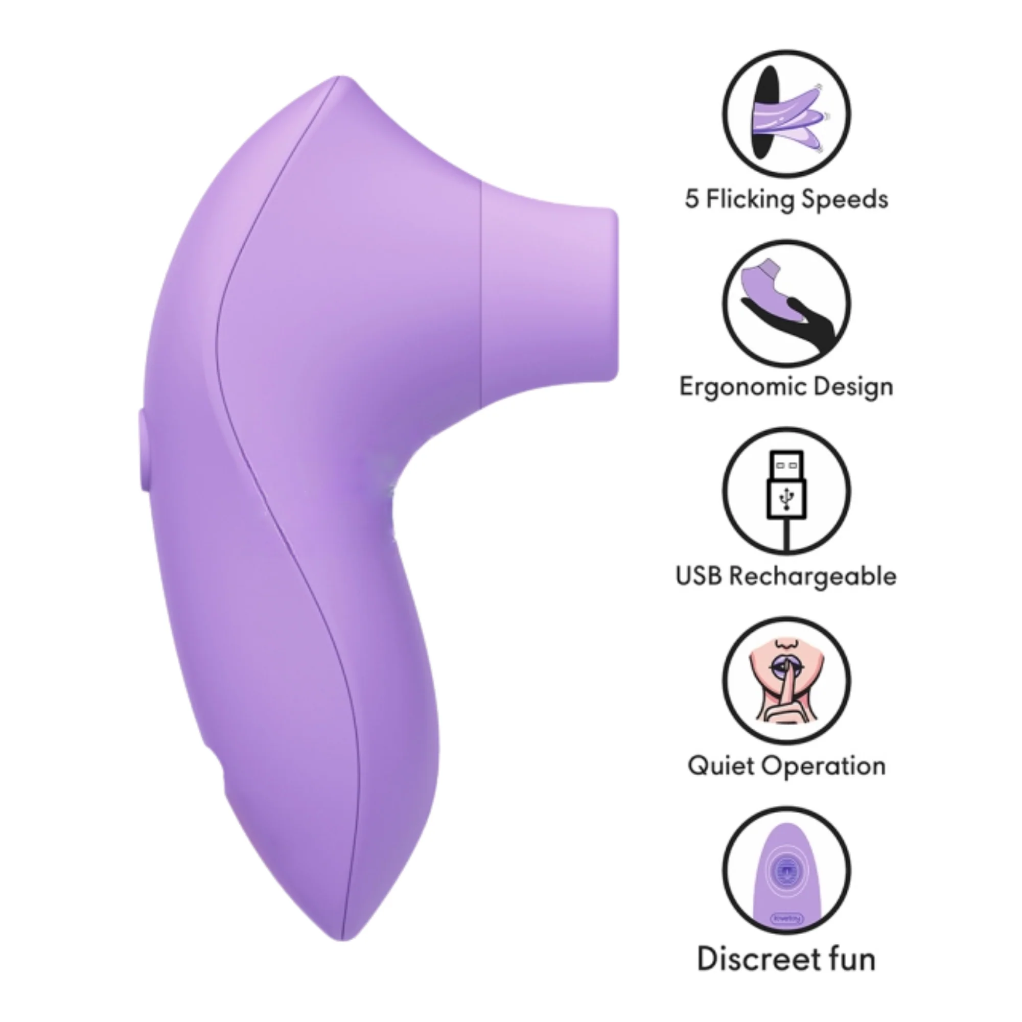 Flicker 充电式阴蒂刺激器，5档舔舐速度