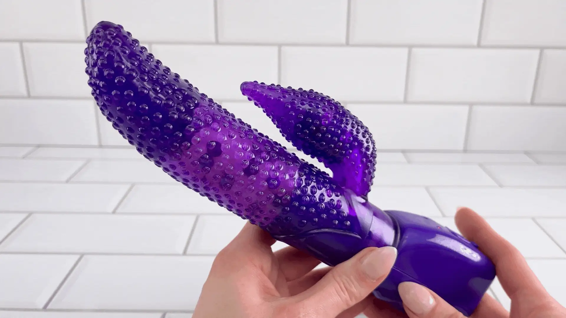 Dual-Action Rotating Tongue G-Spot Vibe with Clitoral Stimulator