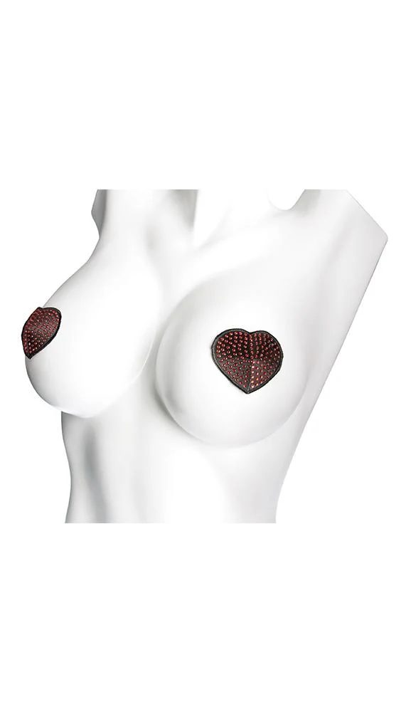Coquette Heart Shape Sequin Nipple Pasties Set
