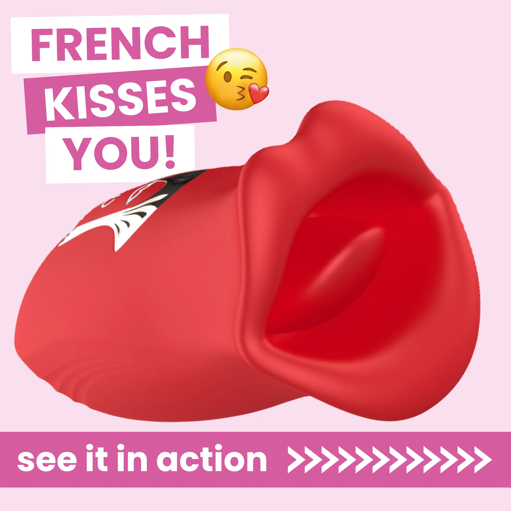 French Kiss 咬合舔舐活动口舌振动器