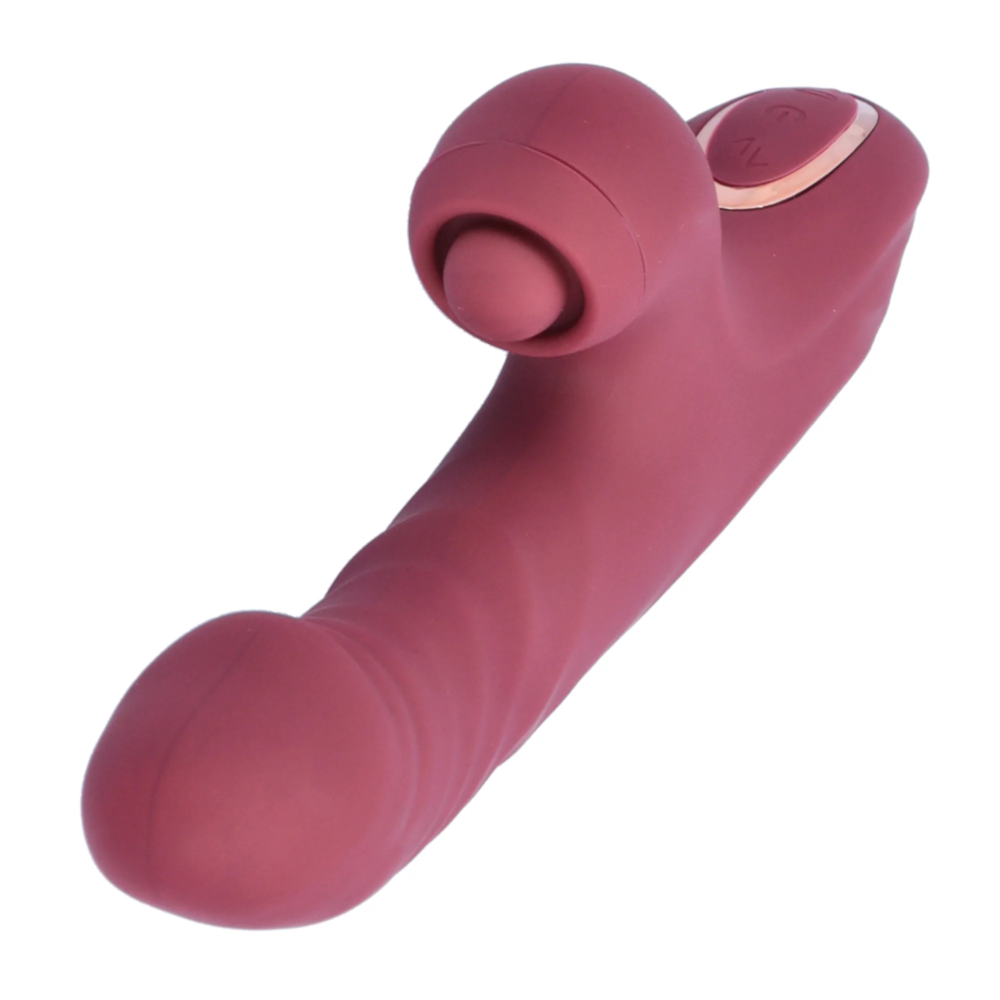 Thrusting Ribbed Rabbit Vibe with Clitoral Nub