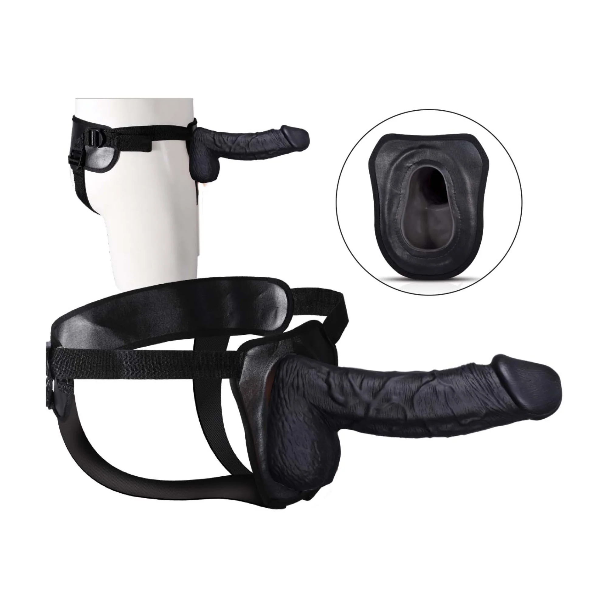 Erection Assistant 8.5 Inch 中空穿戴式假阳具