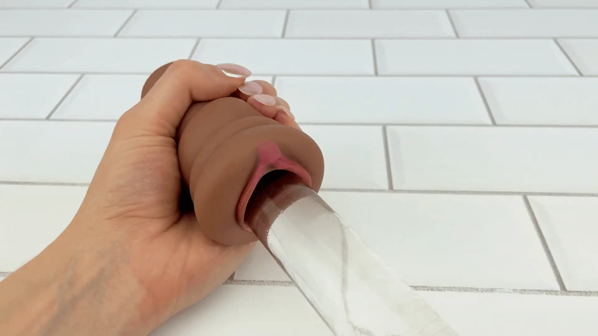 Ribbed Realistic Pussy Stroker That Fits in Your Palm