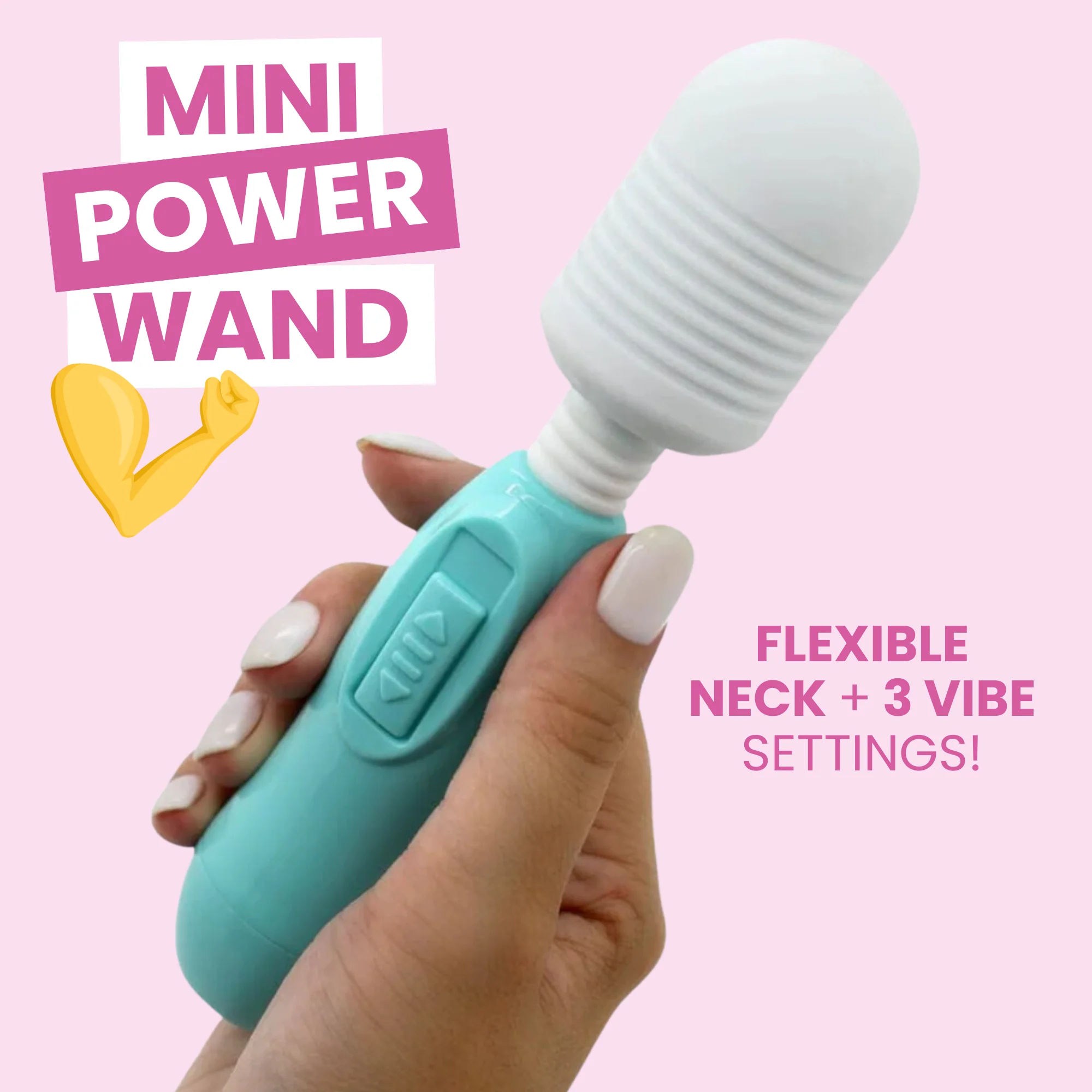 Powerful Mini Wand Massager by Pink B.O.B.