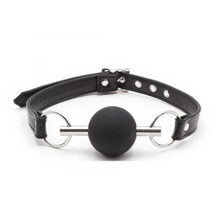 Silicone Ball Gag With Adjustable Leather Straps