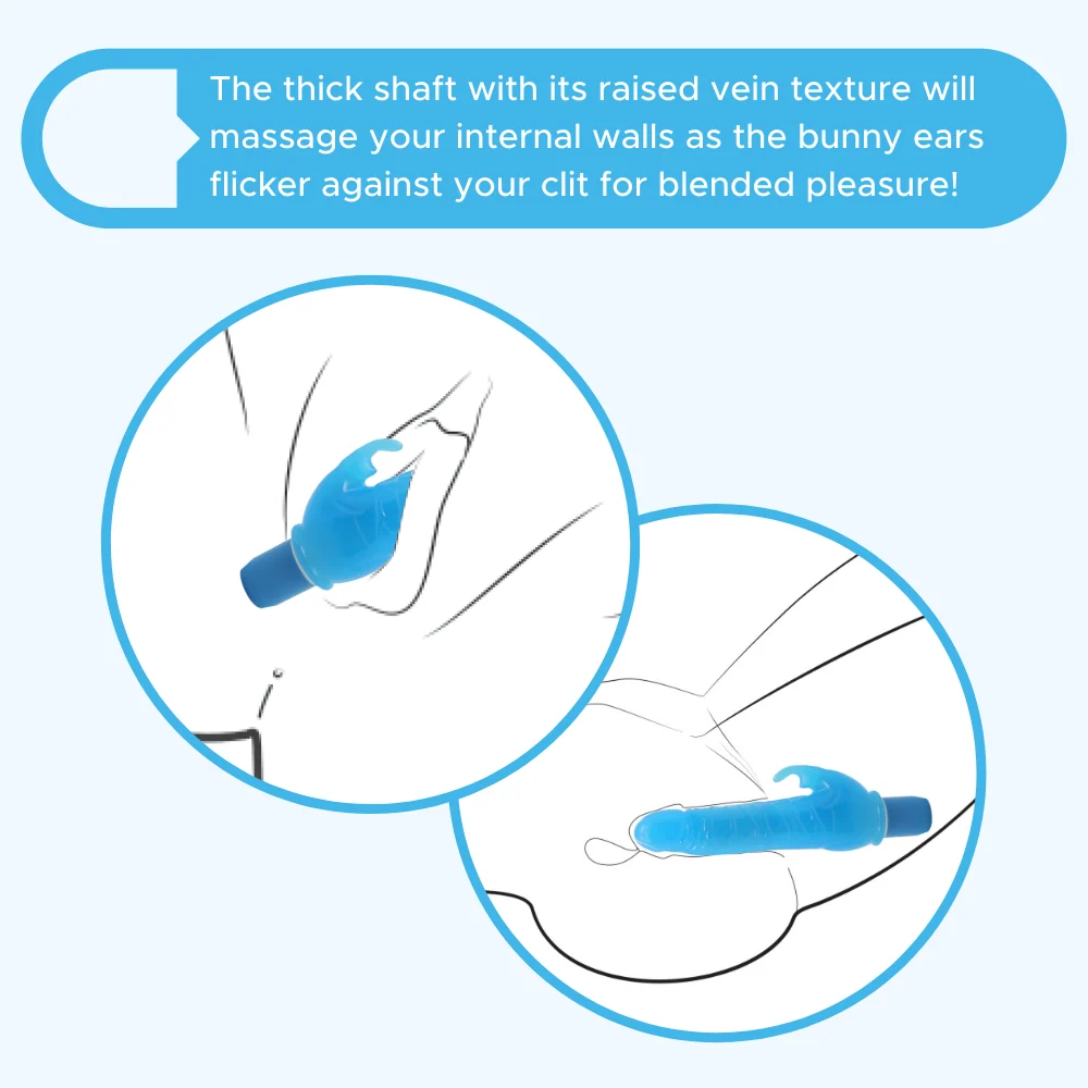 Ultra Veined Power Rabbit Vibe Dual Stimulation Vibrator