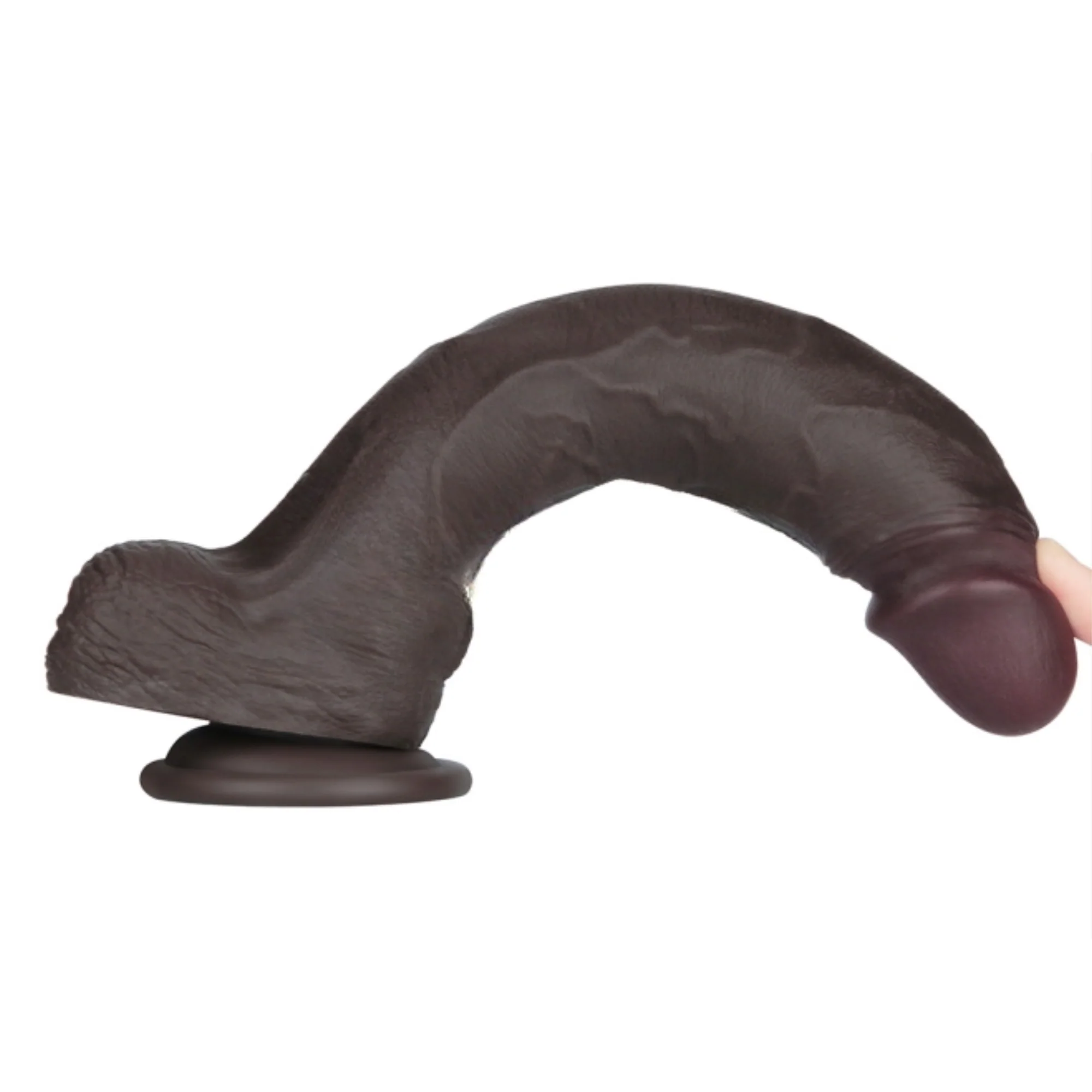 10" Vibrating Sliding Skin Pro II Silicone Dildo - Non-Vibrating Option Available