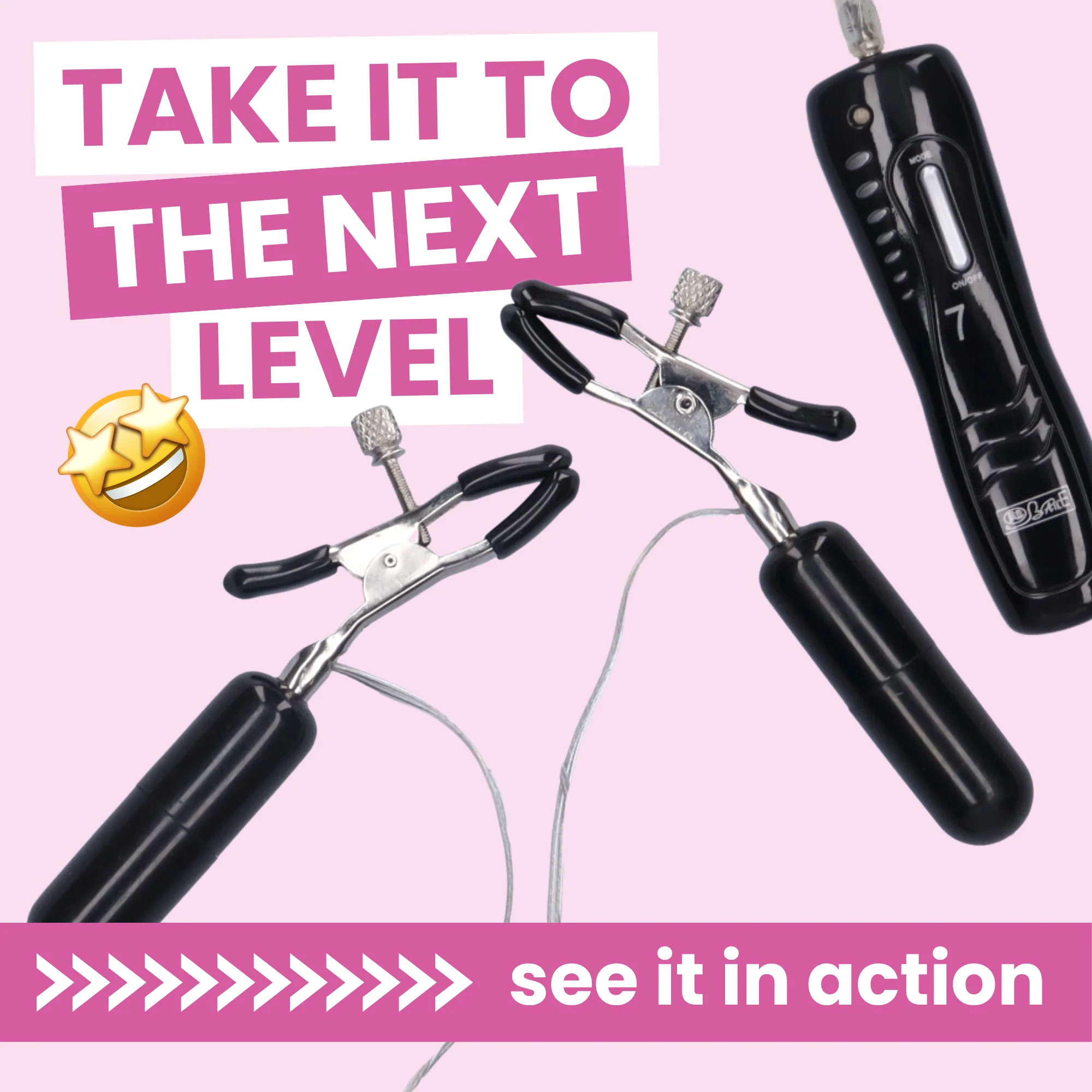 Vibrating Alligator Nipple Clamps with Seven Vibration Modes