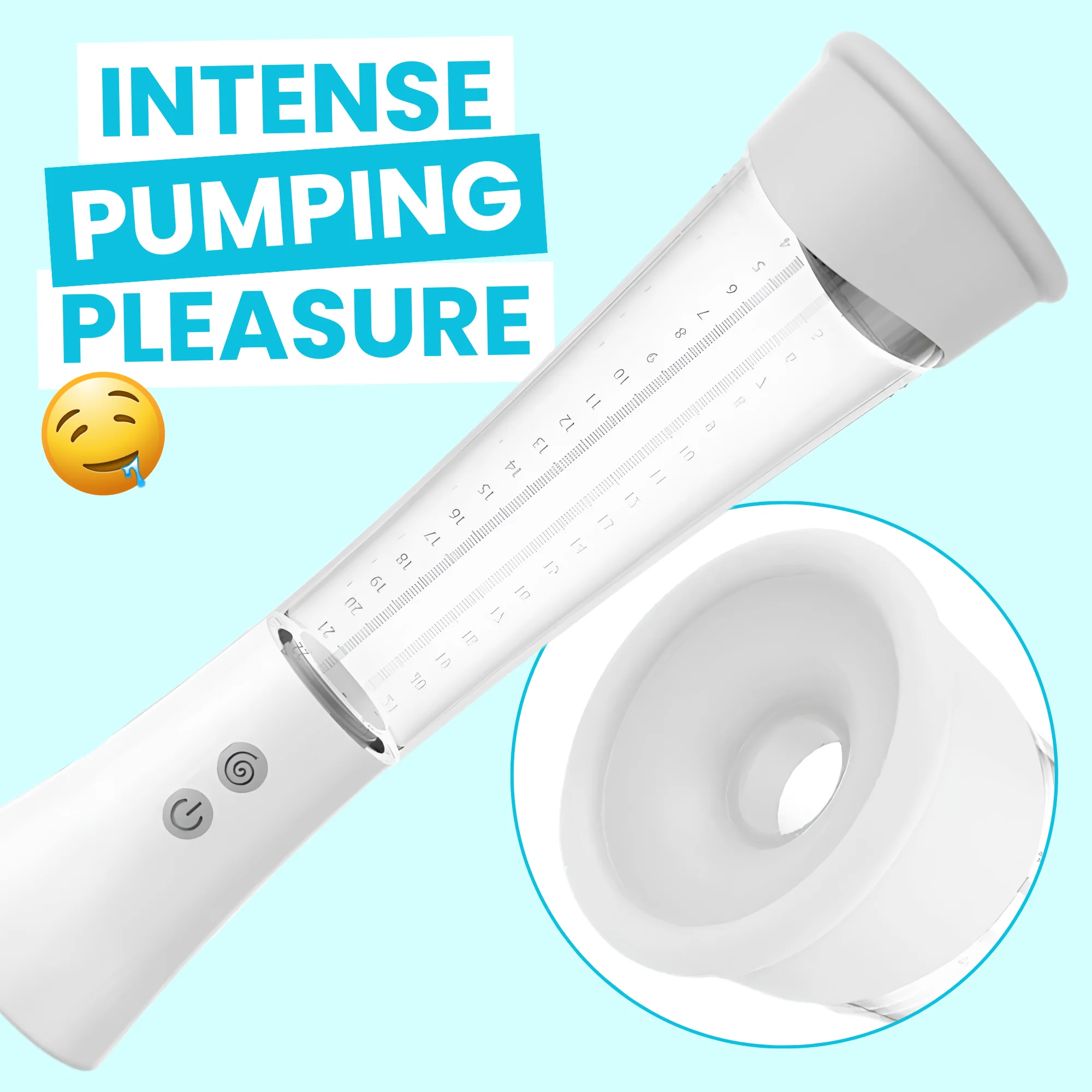 Titan Vibrating Penis Pump with 9 Vibration Modes