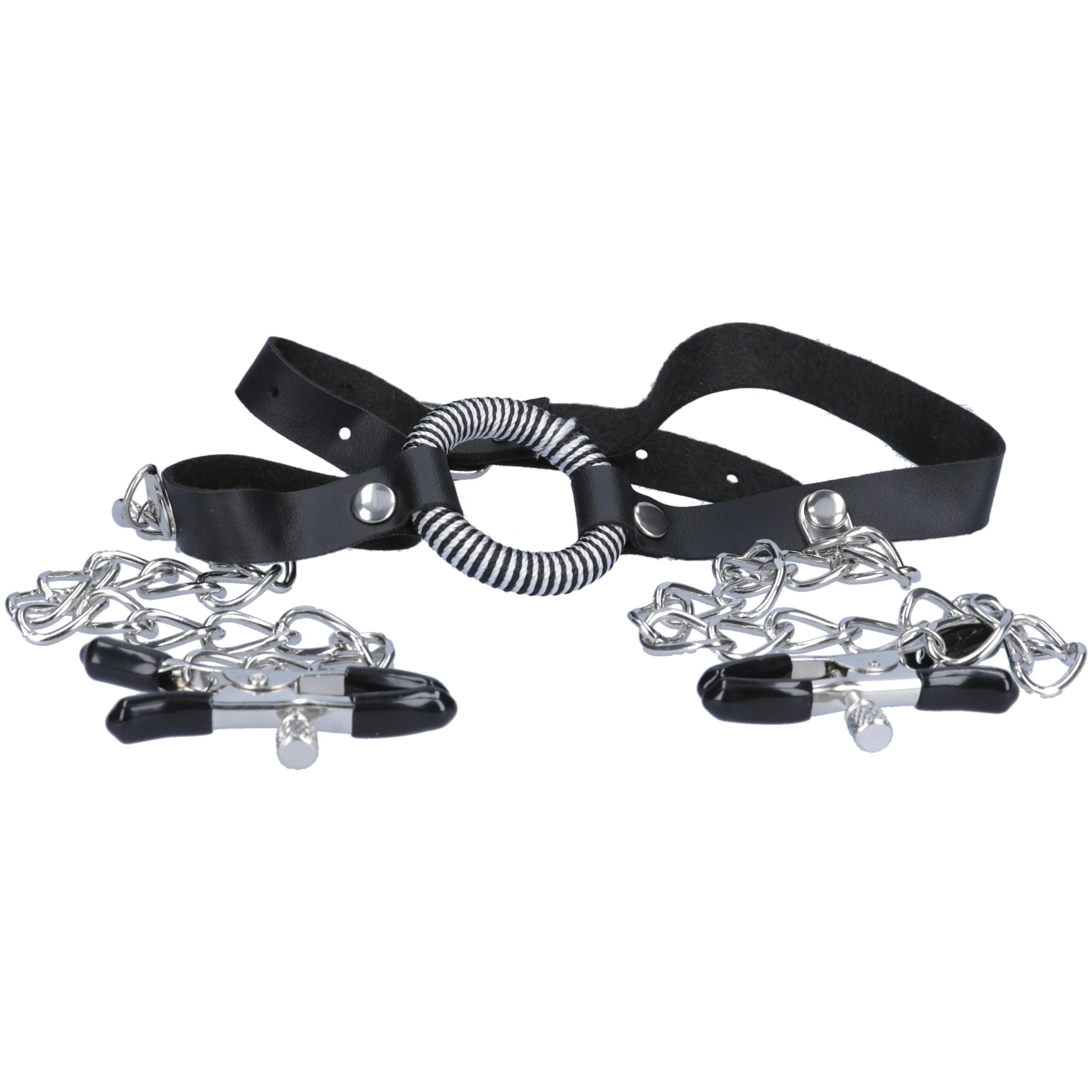 Fetish Fantasy Series O-Ring Gag with Adjustable Nipple Clamps
