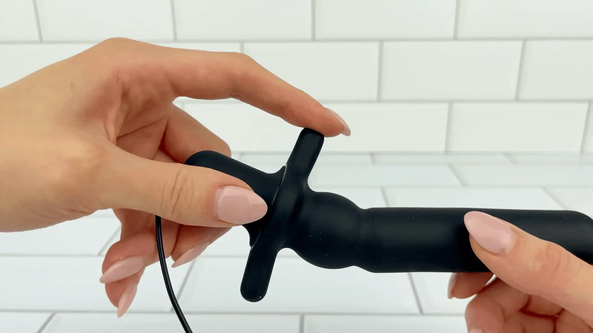 7 Function Silicone Vibrating Anal Toy with Flared Base