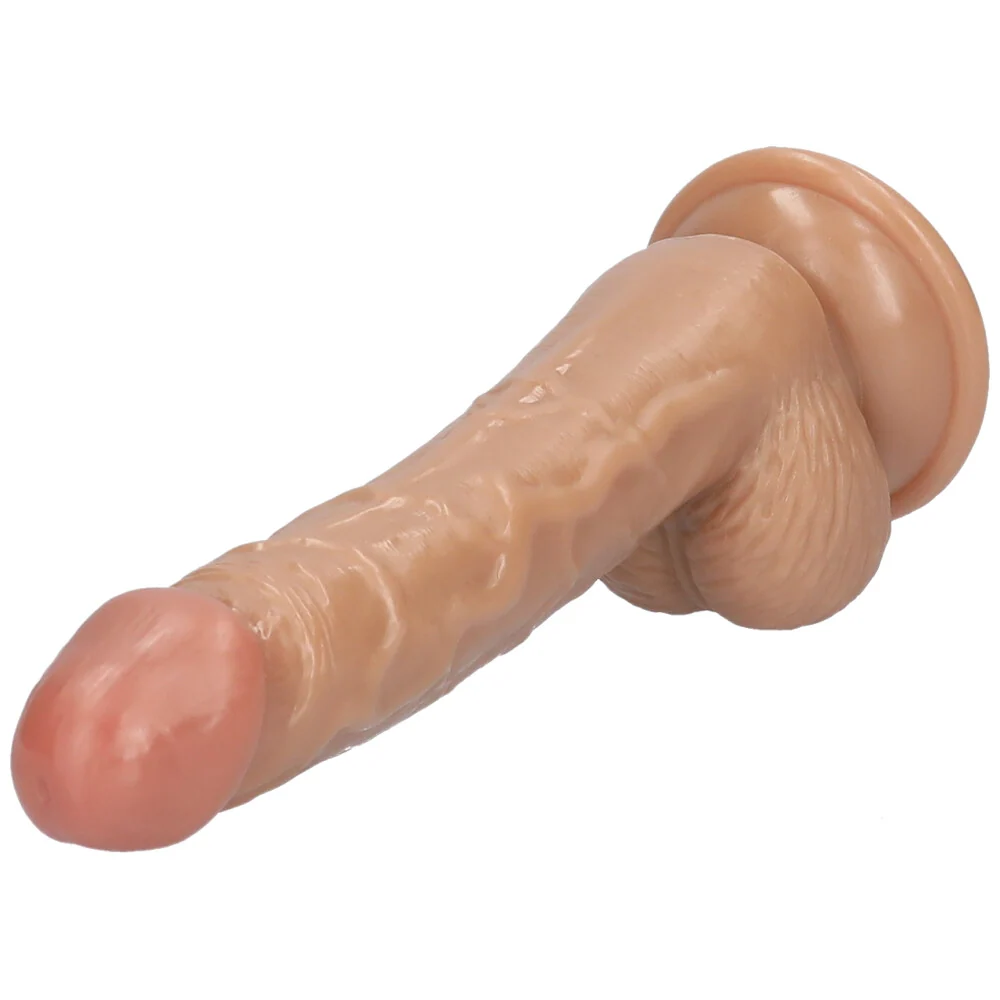 7 Inch Brown Ultra Veined Dildo with Suction Base