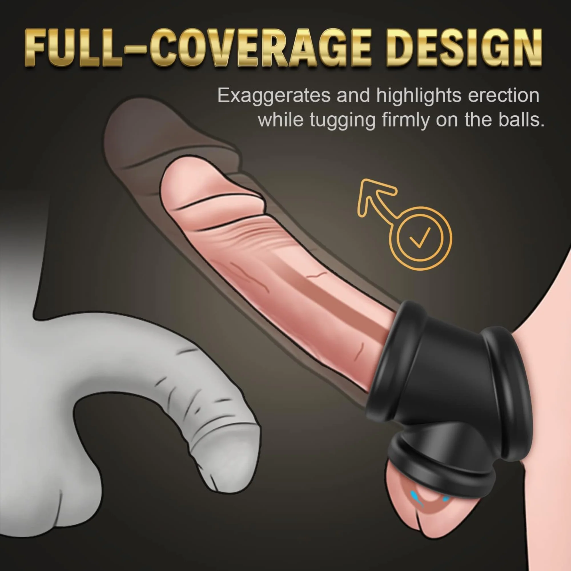 Constriction Cock Ring & Ball Stretcher - Dual Rings for Firmer Erections