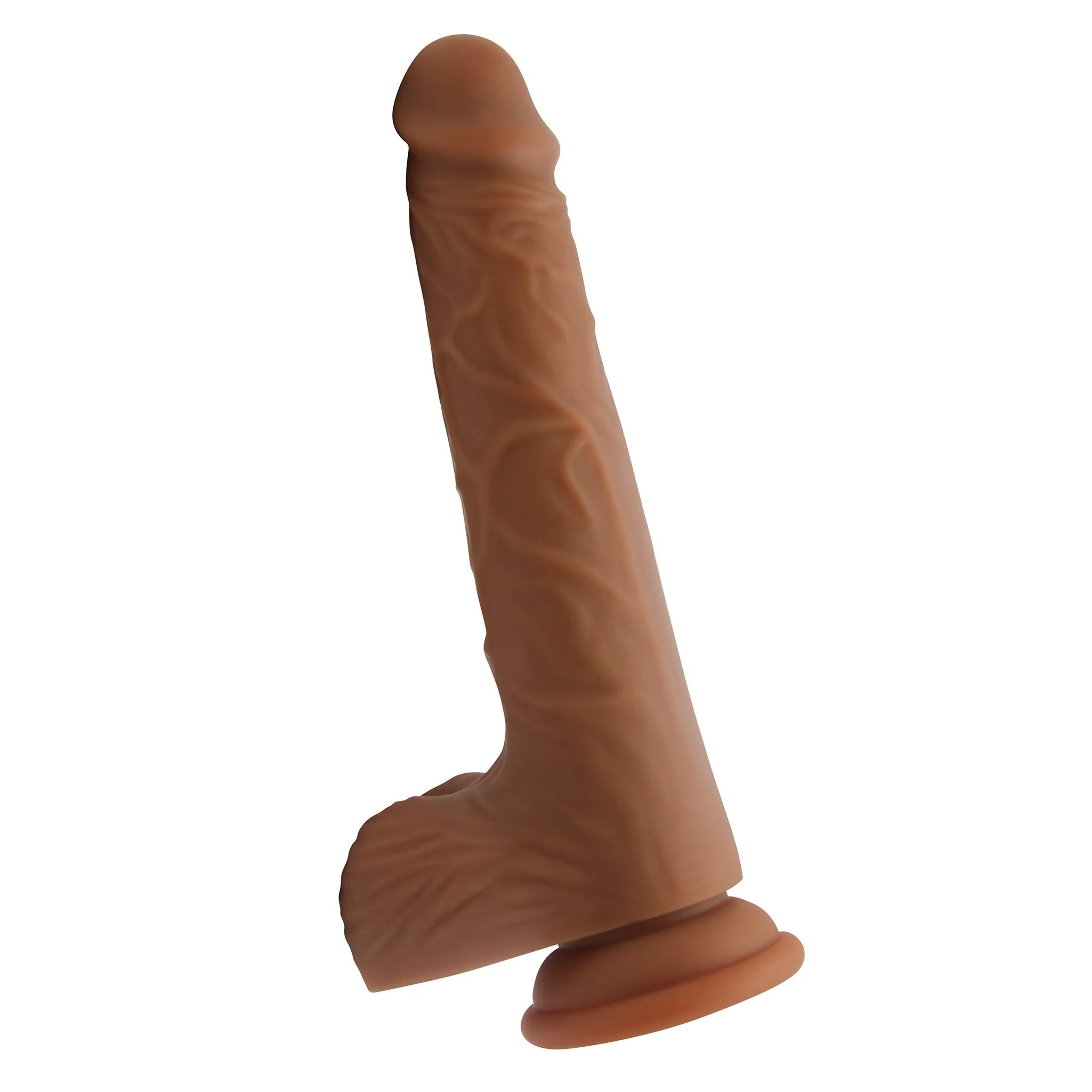 Realistic 8 Inch Ultra Veined Silicone Dildo With Balls
