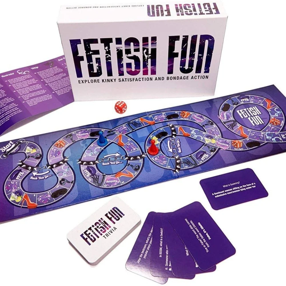 Fetish Fun Kinky Adult Board Game for Role Play and Bondage