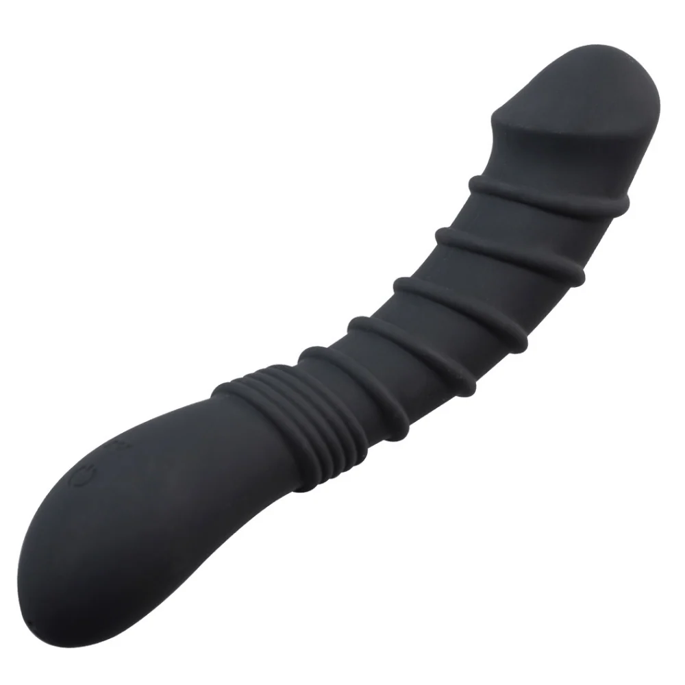 Ringed 硅胶振动强力假阳具，适用于G点与P点高潮