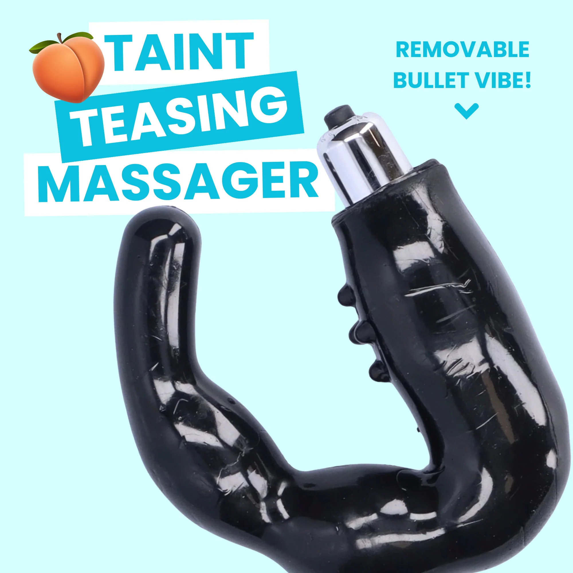Curved Vibrating Prostate Massager with Taint Ticklers