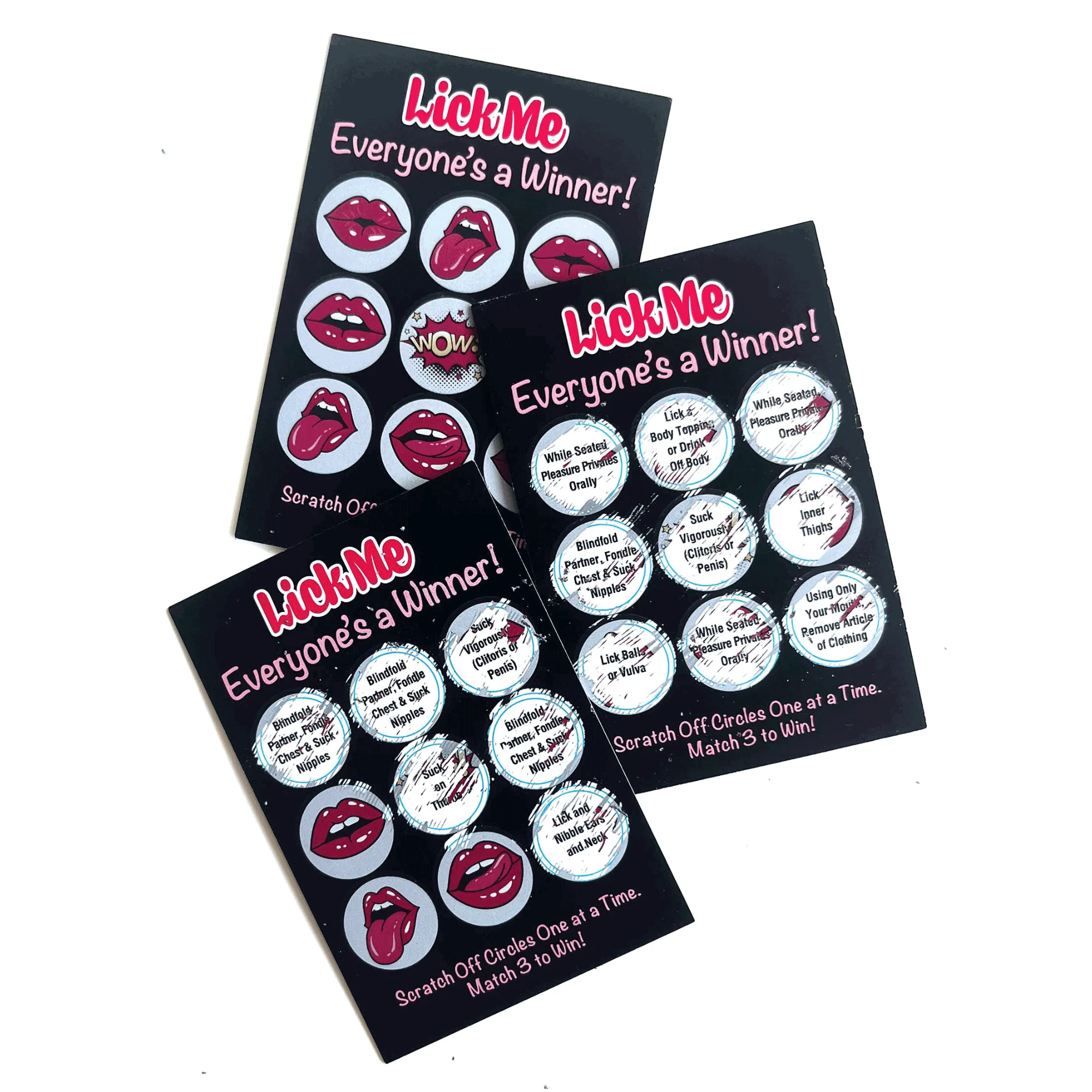 Lick Me Lotto Scratch Off Tickets for Oral Play