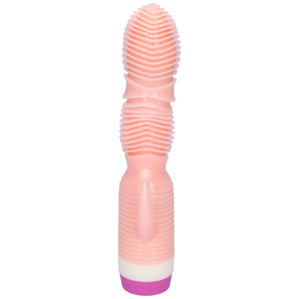 Rippled Triple Stimulating Power Vibrator for Clitoral, G-Spot and Anal Play