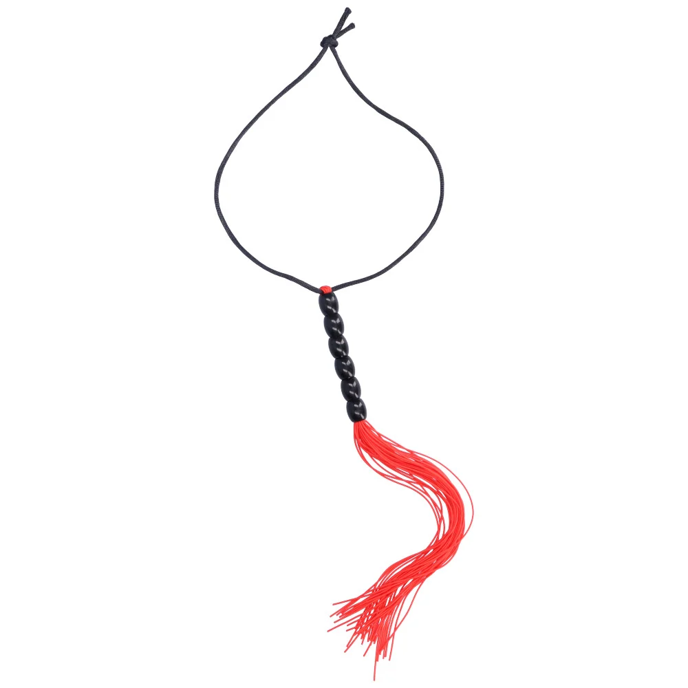 Mini BDSM Tassel Flogger with Wrist Band in Silicone