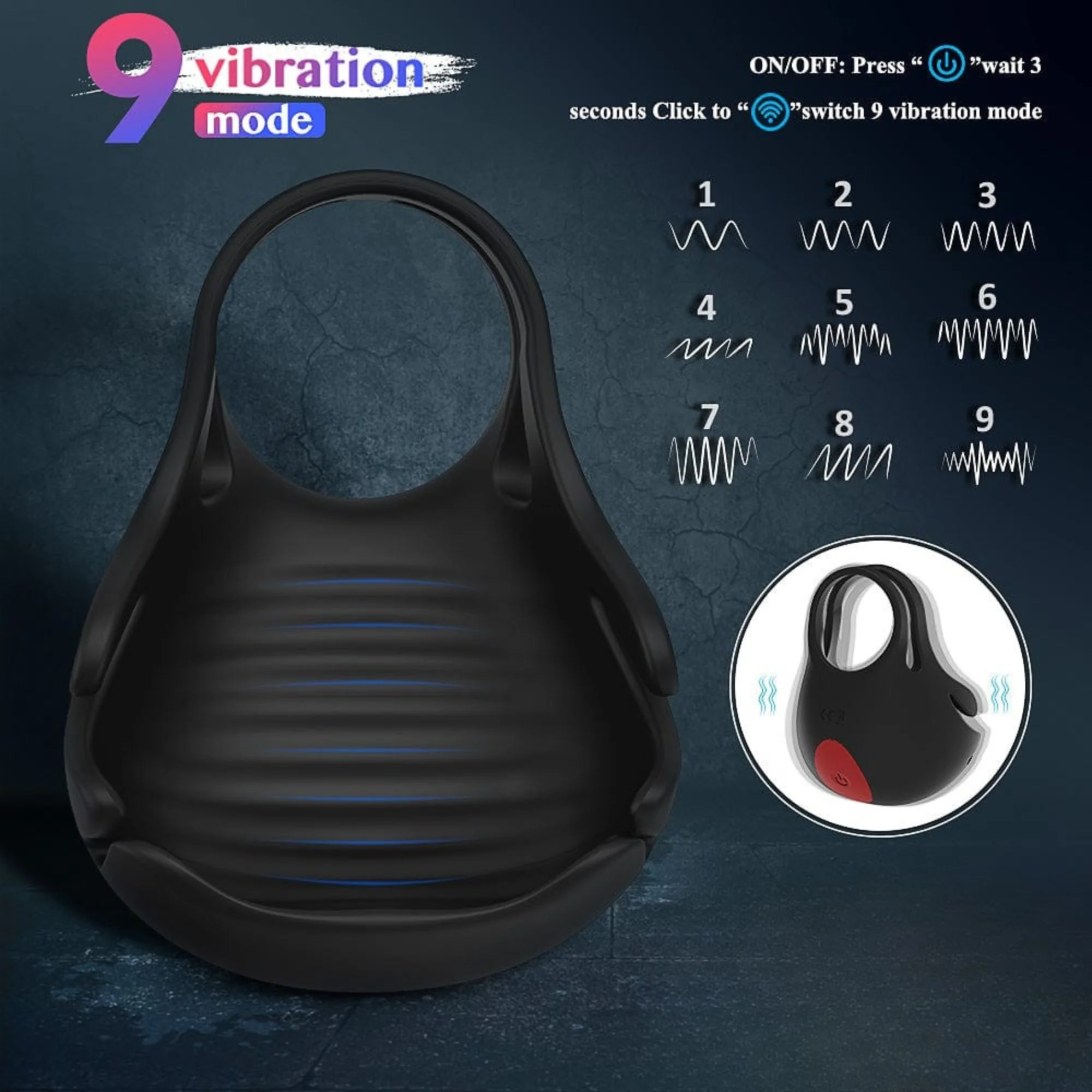 Sila Cock Ring and Vibrating Ball Sack Massager for Stronger, Longer Sessions